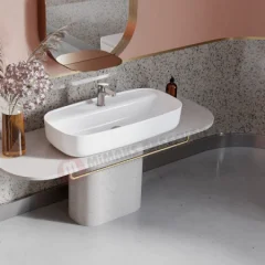 Cerastyle Turkuaz Aqua Tezgah Üstü Lavabo 80x40