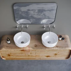 Cerastyle Turkuaz aqua Tezgah Üstü Lavabo (musluksuz) Çap 33cm