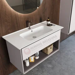 Cerastyle Turkuaz Blue Etajerli Lavabo 80x47