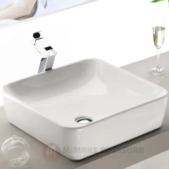 Cerastyle Turkuaz One Tezgah Üstü Lavabo (Musluksuz) 46x46cm