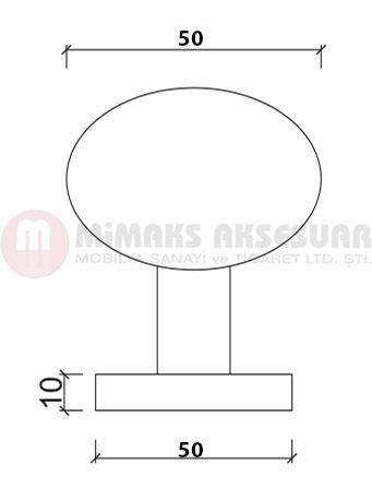 Condi Collection 5001T 50mm Çekme ve Sürme Kapı Donanımı Paslanmaz Çelik