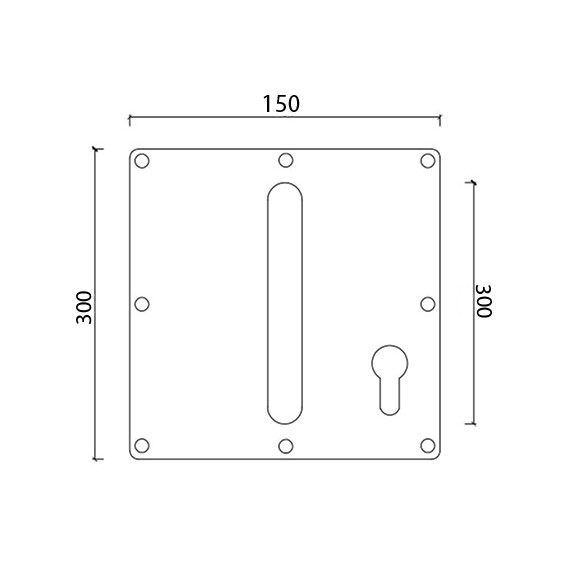 Condi Collection 901P Çekme Yale Kapı Kolu Paslanmaz Çelik (Set) 15x30