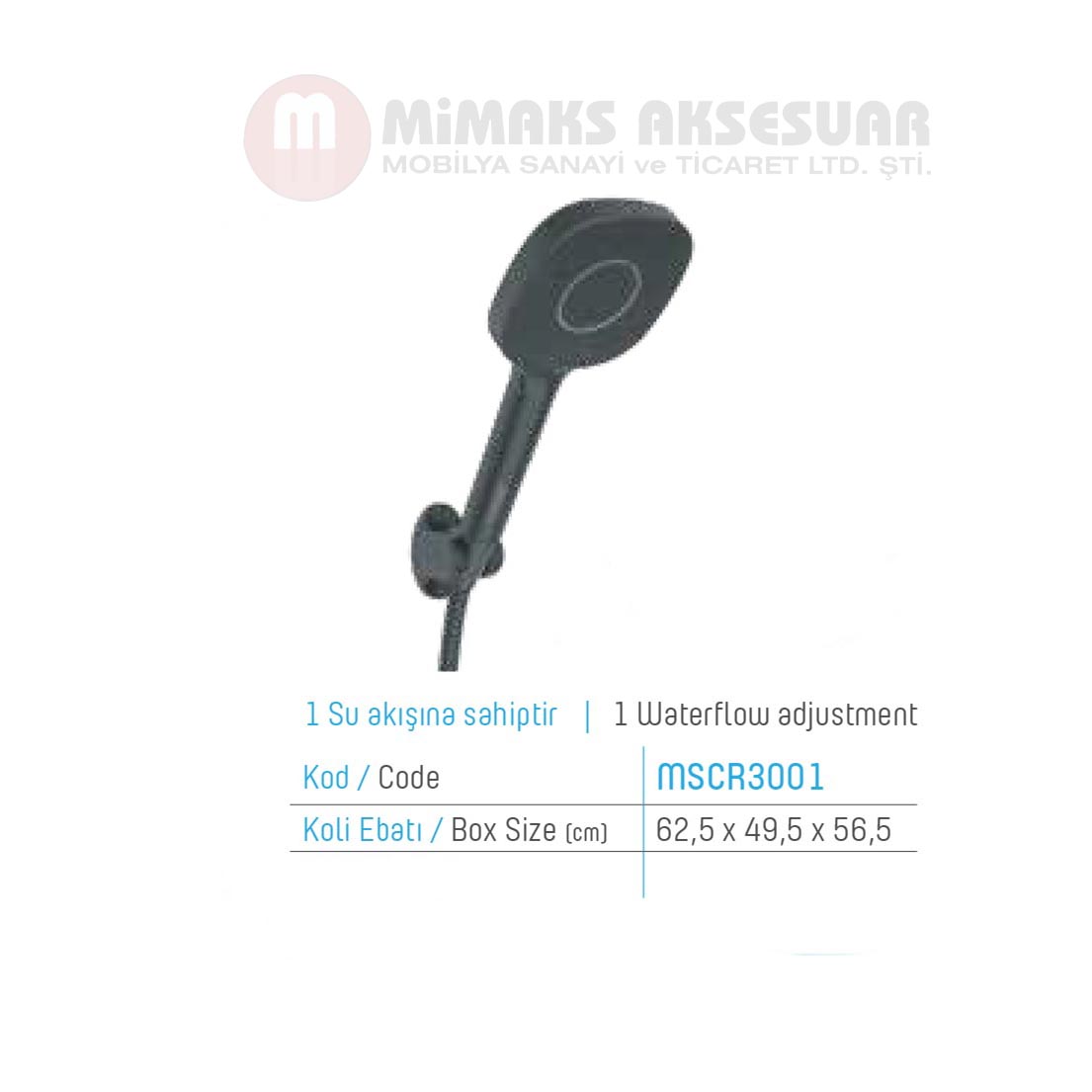 Diamond Coral Soft Siyah Mafsallı El Duşu MSCR3001