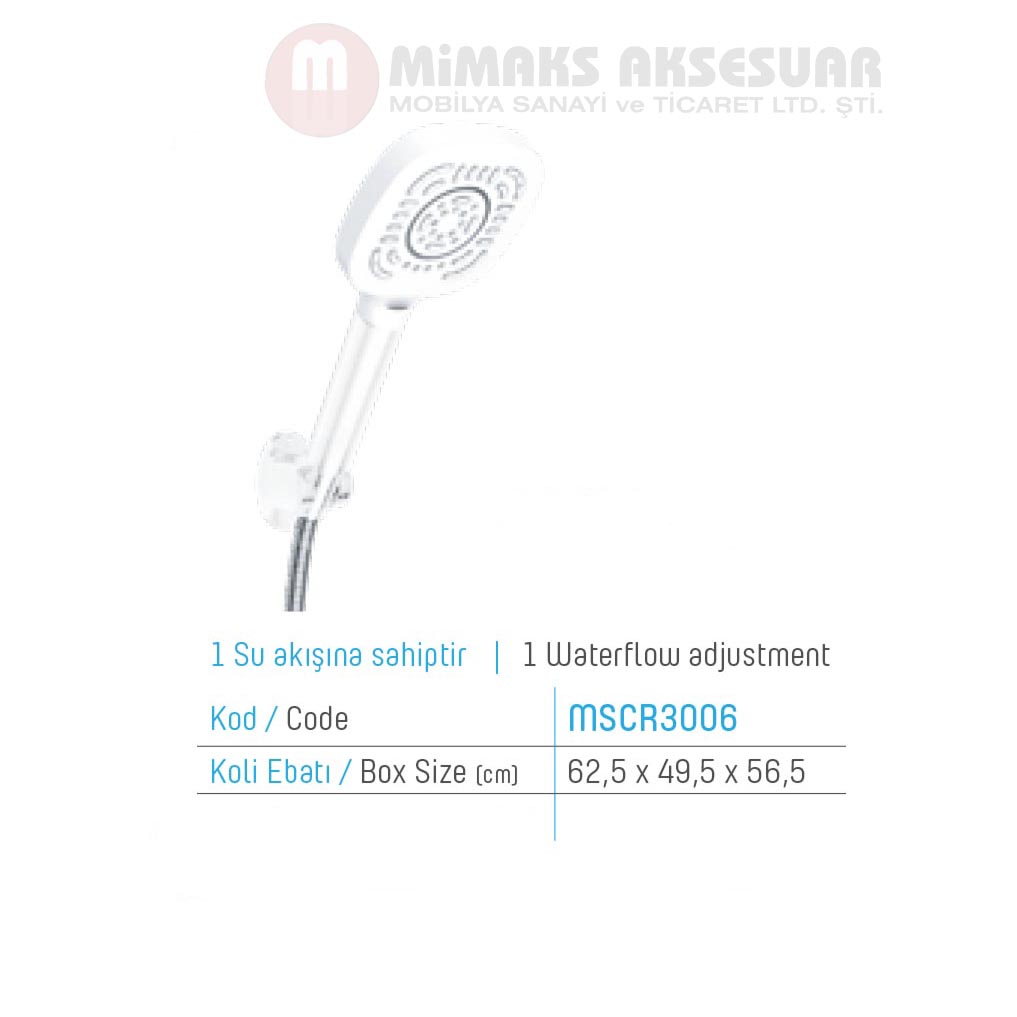 Diamond Coral Soft Beyaz Krom Mafsallı El Duşu MSCR3006