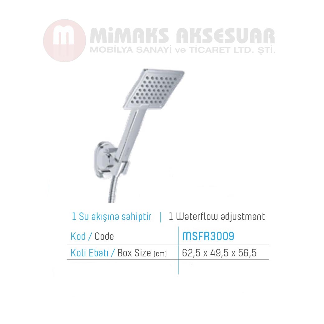 Diamond Frame Komple Krom Mafsallı El Duşu MSCR3009